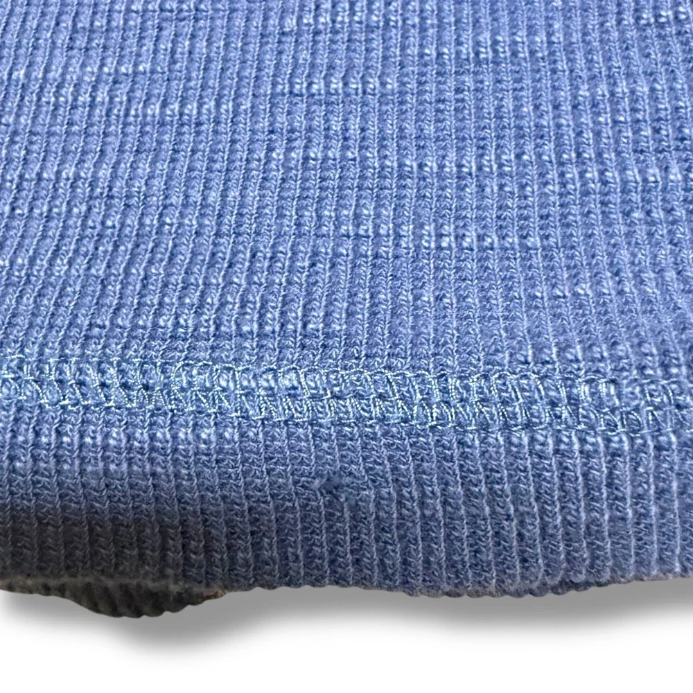 babyGap Gap Toddler Boys Blue Cotton Thermal Waffle‎ Knit Henley Hoodie 3 Years